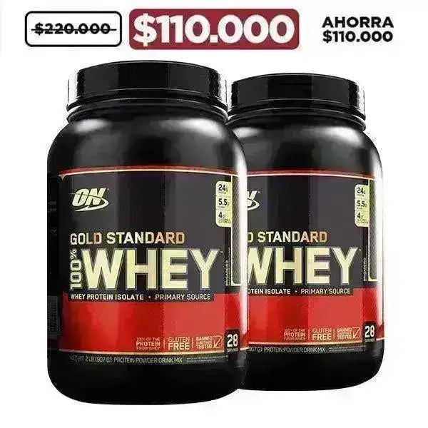 2 X 1 Gold Standard 100% Whey 2 lb - Zona FIT