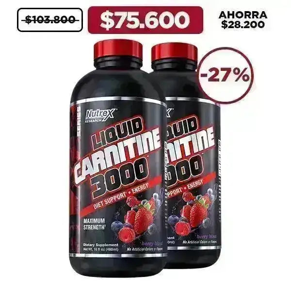 2 unid. Liquid Carnitine 3000 - Zona FIT