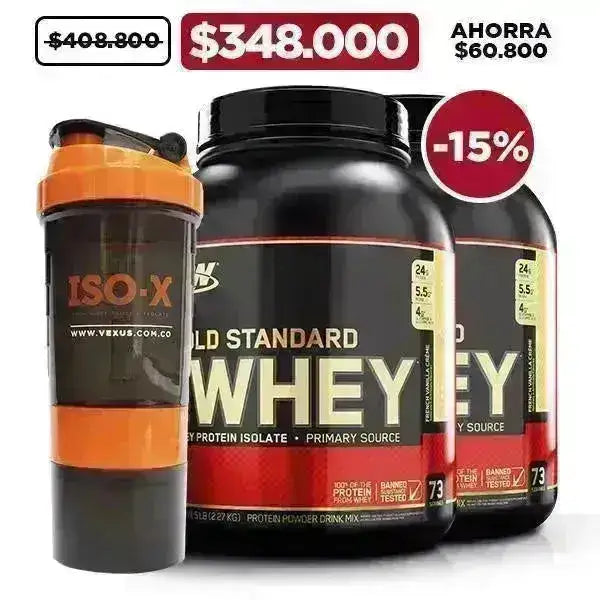 2 Gold Standard 5 lb + Shaker - Zona FIT