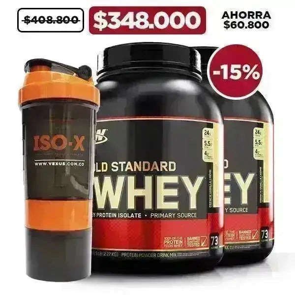 2 Gold Standard 5 lb + Shaker - Zona FIT