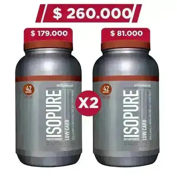 2 Unid. Isopure Zero/Low Carb 3 lb - Zona FIT