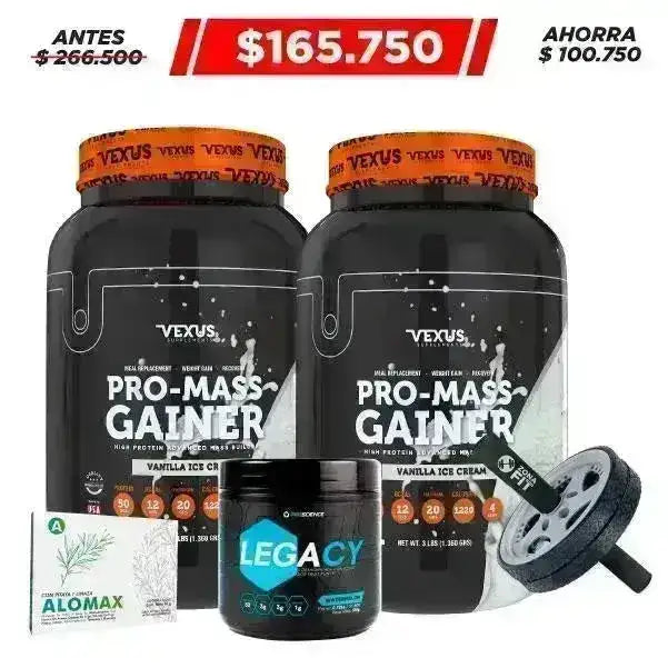 2 unid. Pro Mass Gainer 3 lb + Legacy 330 gr+ Obsequios - Zona FIT