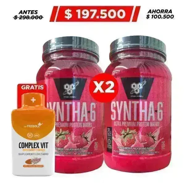 2 Unid. Syntha 6 26 Serv + Complex VIT 100 caps - Zona FIT