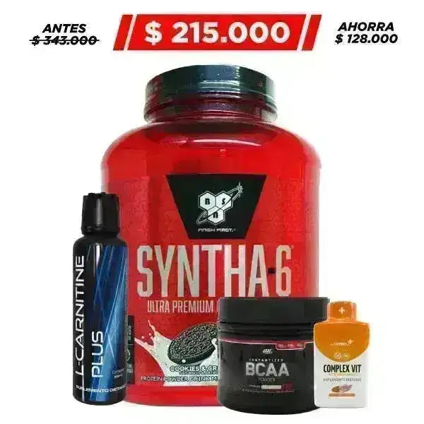Syntha 6 48 serv + BCAA Powder 40 serv + L-Carnitine 500 ml - Zona FIT