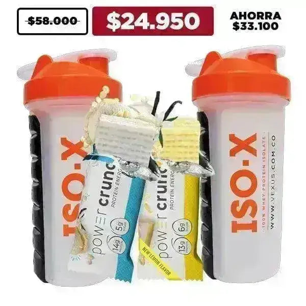 2 Shaker + 2 Barras Power Crunch - Zona FIT