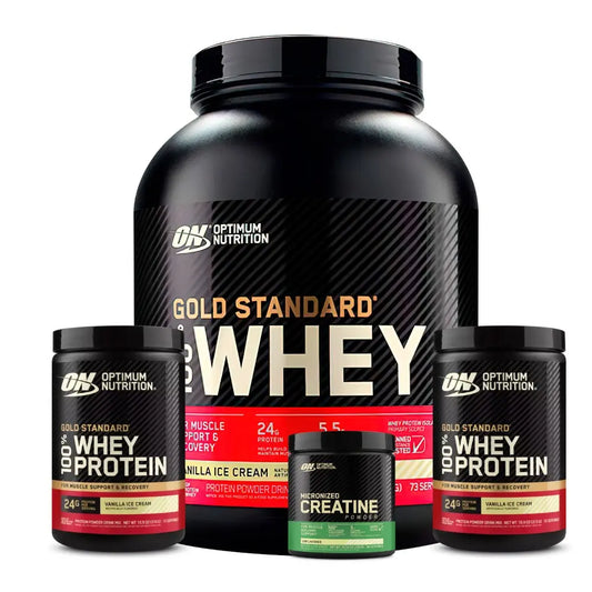 2 und Gold Standard 10 Serv + Gold Standard 5 lb + Creatine Optimum 60 Serv