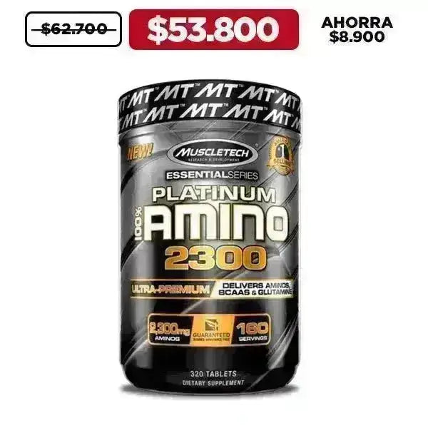 Oferta 100% Platinum Amino 2300 320 Tablets - Zona FIT
