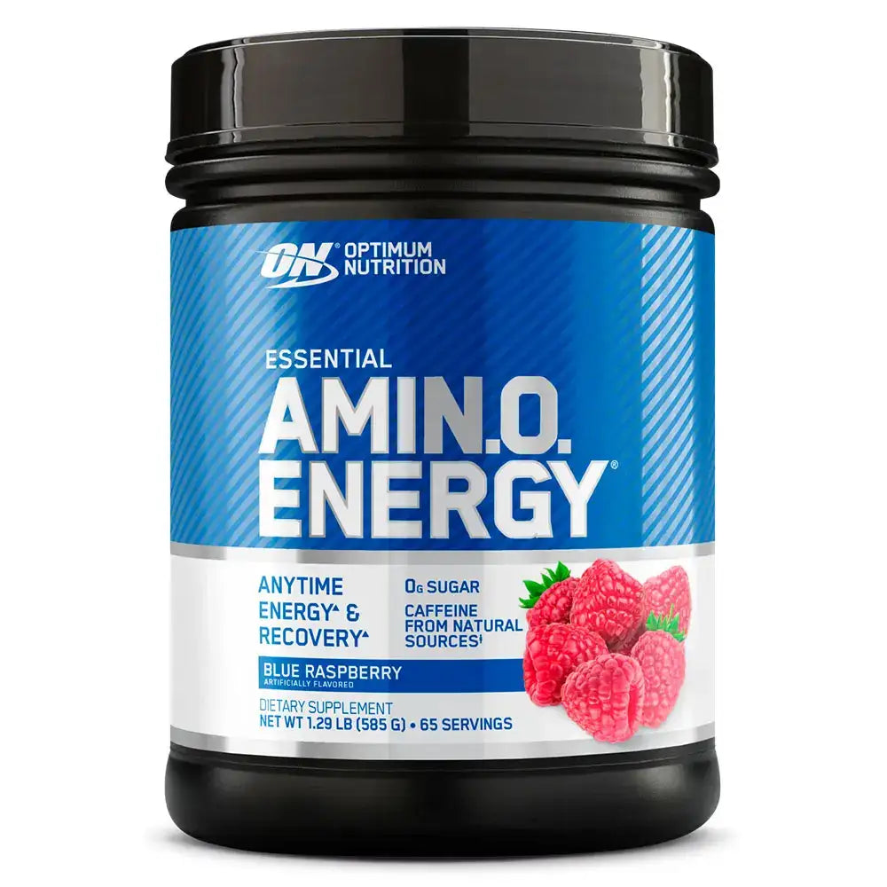 Suplemento aminoácido Amino Energy sabor arándano azul, sin azúcar, con cafeína natural para energía y recuperación