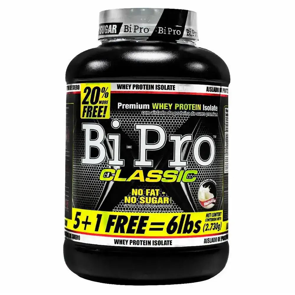 Bi-Pro Classic Whey Protein Isolate sin azúcar ni grasa, 6 lbs, sabor vainilla, suplemento deportivo