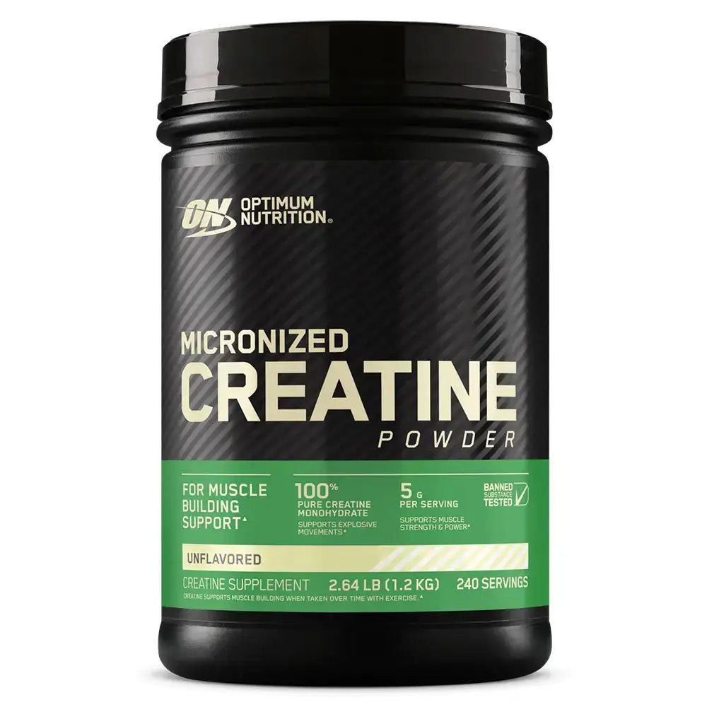 Creatina micronizada en polvo para apoyo muscular, suplemento deportivo sin sabor, 2.64 lb