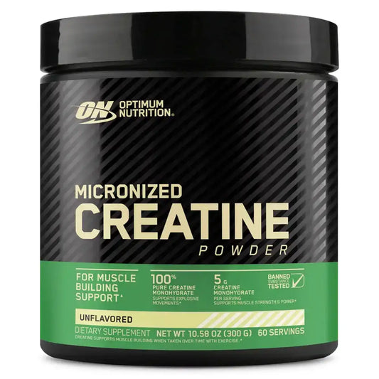 Creatina micronizada en polvo sin sabor para construcción muscular, suplemento deportivo de Optimum Nutrition