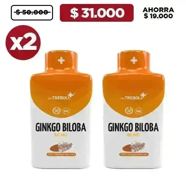 2 Unid Ginkgo Biloba 100 Caps - Zona FIT