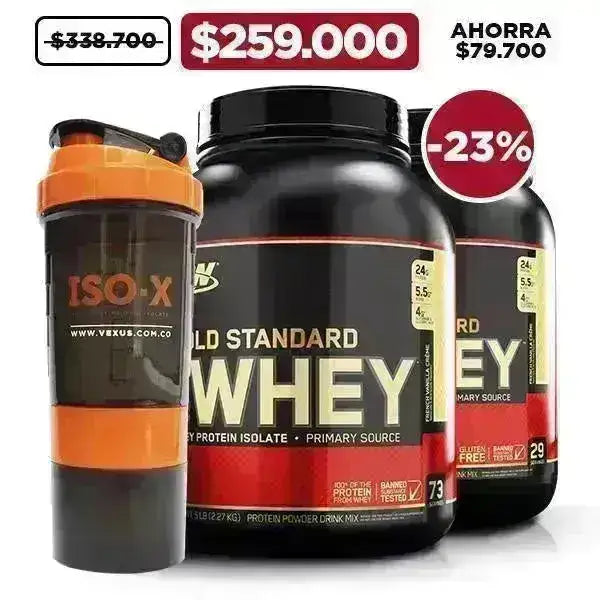 Gold Standard 5 lb + 2 lb + Shaker - Zona FIT