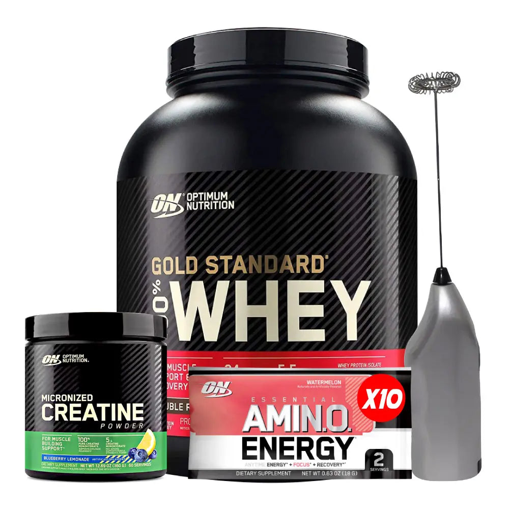 Gold Standard 5 lb + Creatine Optimum 60 Serv + Obsequios