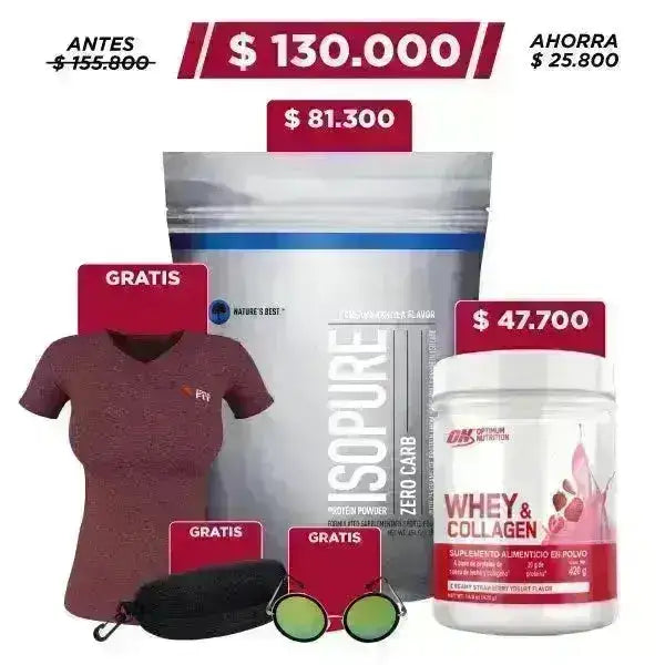 Isopure 1 lb + Whey & Collagen 1 lb + Obsequio - Zona FIT