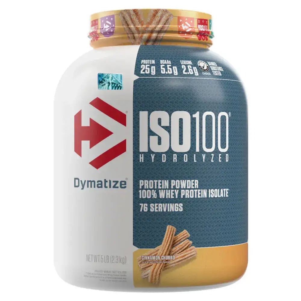 Polvo de proteína ISO100 hidrolizada sabor canela churro, 76 porciones, 25g de proteína por porción