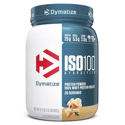 Proteína en polvo ISO100 hidrolizada de Dymatize, sabor vainilla gourmet, 600g
