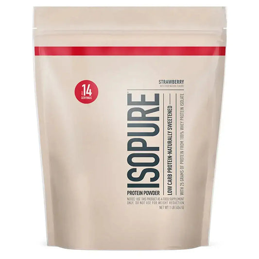 Polvo de proteína Isopure fresa, bajo en carbohidratos, 14 porciones, suplemento deportivo