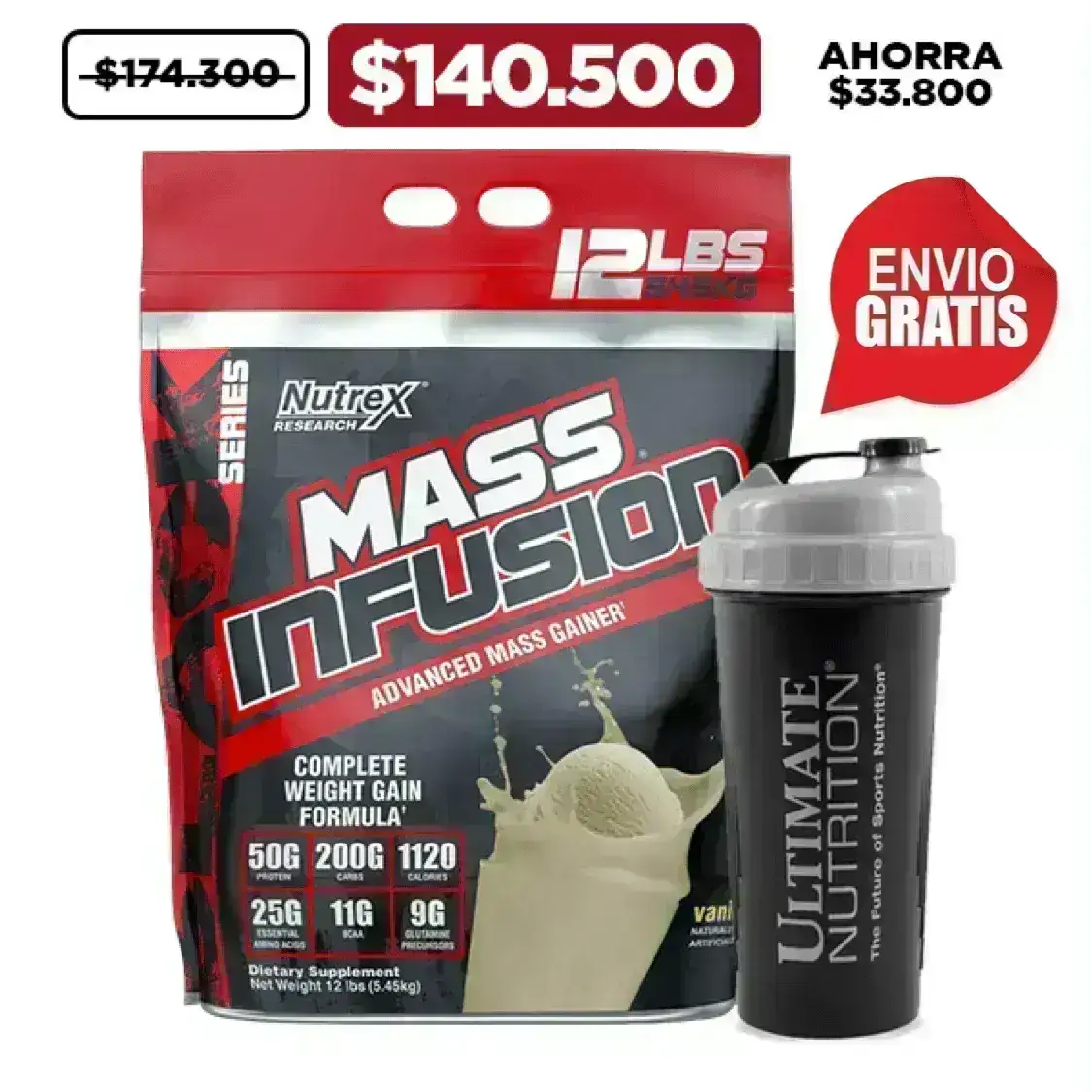 Mass Infusion 12 lb + Shaker - Zona FIT