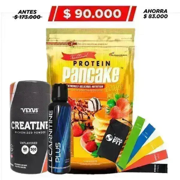 Protein Pancake + Creatine 300 gr + Carnitine Plus 500 ml - Zona FIT