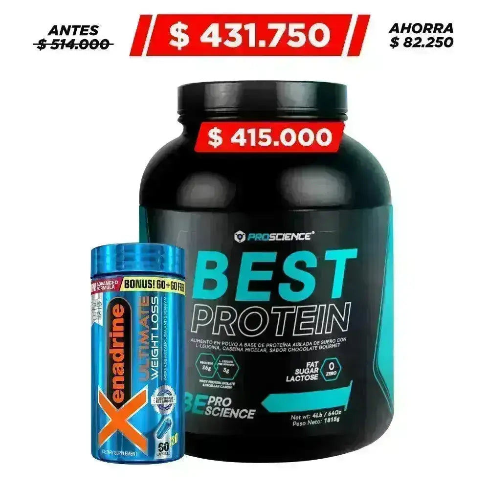 Best Protein 4 lb + Xenadrine 120 caps - Zona FIT