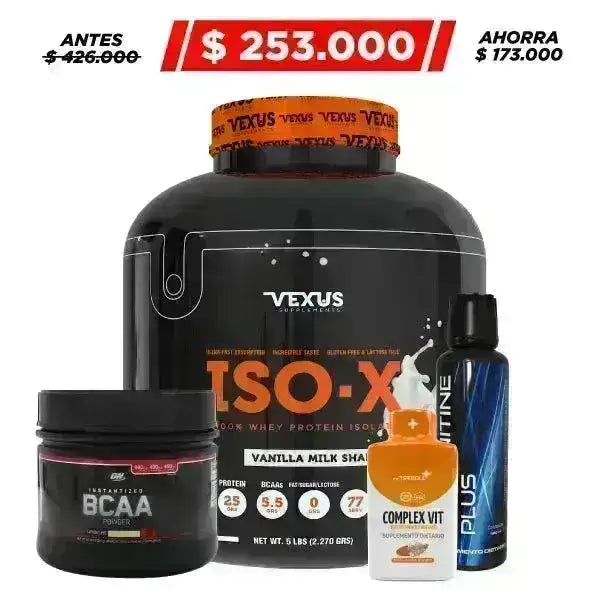 ISO-X 5 lb - Carnitine 500 ml + BCAA Powder 40 serv - Zona FIT