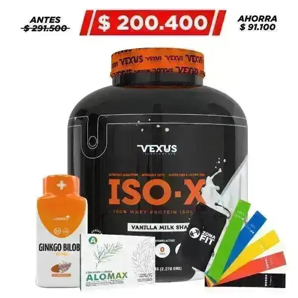 ISO-X 5 lb + Bandas Elásticas + Obsequio - Zona FIT