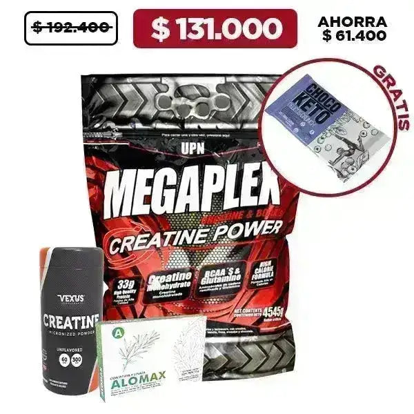 Megaplex 10 lb + Creatine 300 gr + Barra de Proteína + Obsequio - Zona FIT