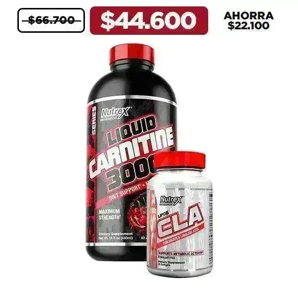 Oferta Liquid Carnitine 3000 · 16 oz + Lipo-6 CLA · 45 softgels - Zona FIT