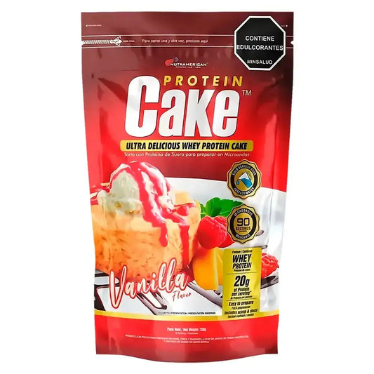 Protein Cake sabor vainilla, torta proteica de suero con 20g de proteína, lista en 90 segundos