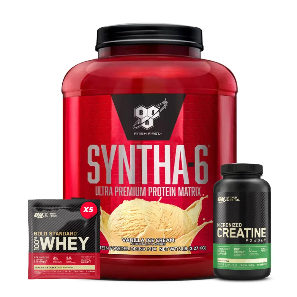 Syntha 6 5 lb + Creatine Optimum 60 Serv + Obsequios