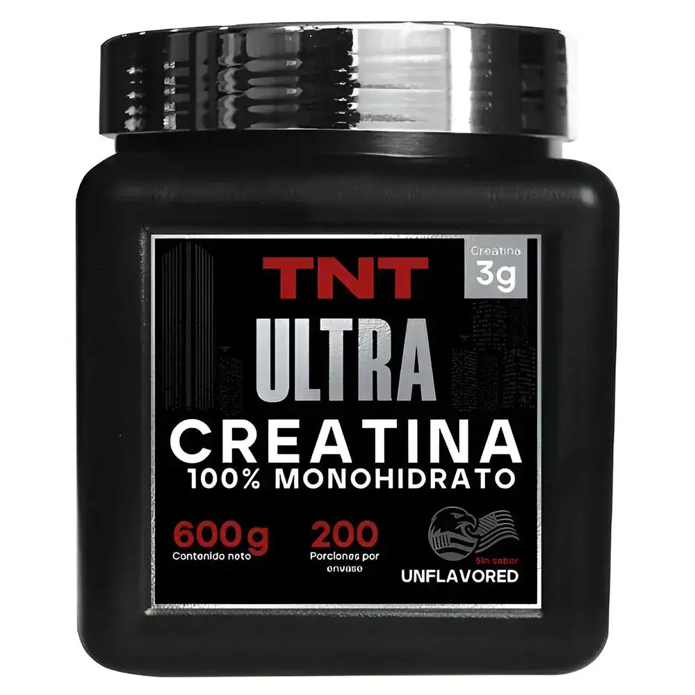 TNT Ultra Creatina 100% Monohidrato, 600g, sin sabor, suplemento deportivo para rendimiento físico