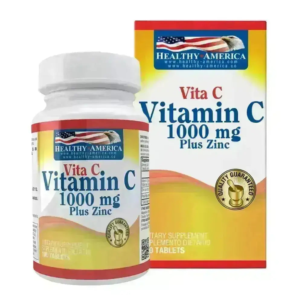 Vitamin C 1.000 Plus Zinc Healthy America - Zona FIT
