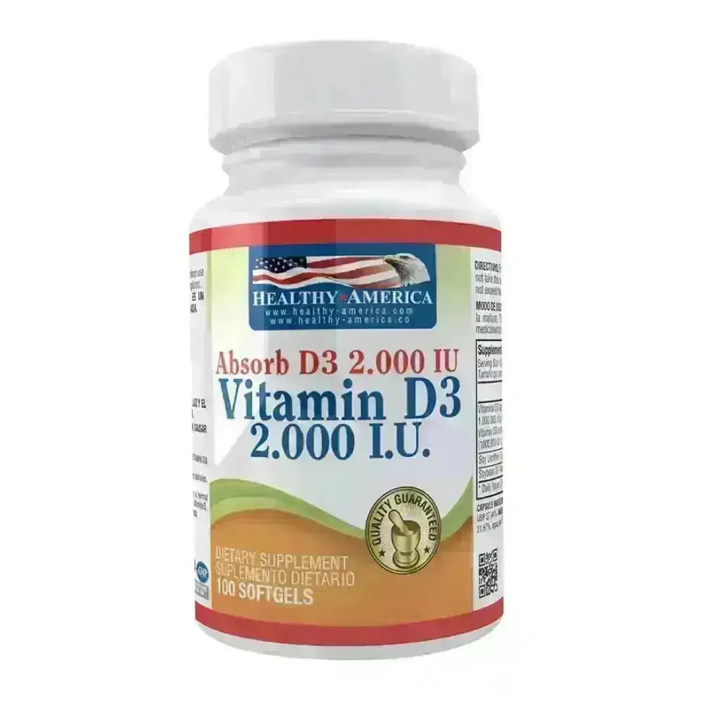 Vitamin D3 2.000 IU Healthy America - Zona FIT