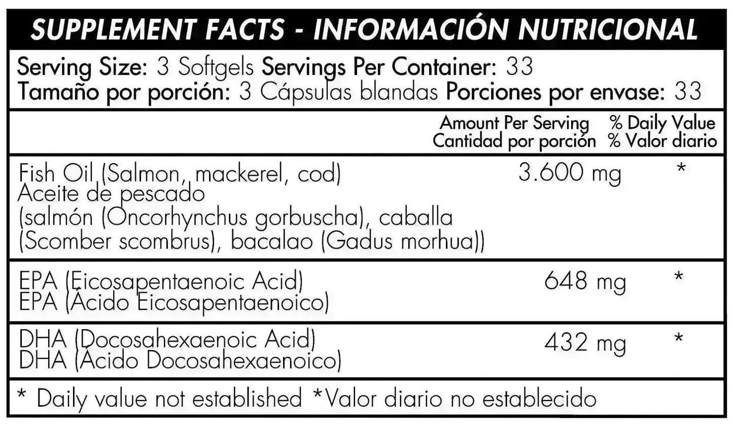 Fish Oil Omega 3 1.200 mg Healthy America - Zona FIT