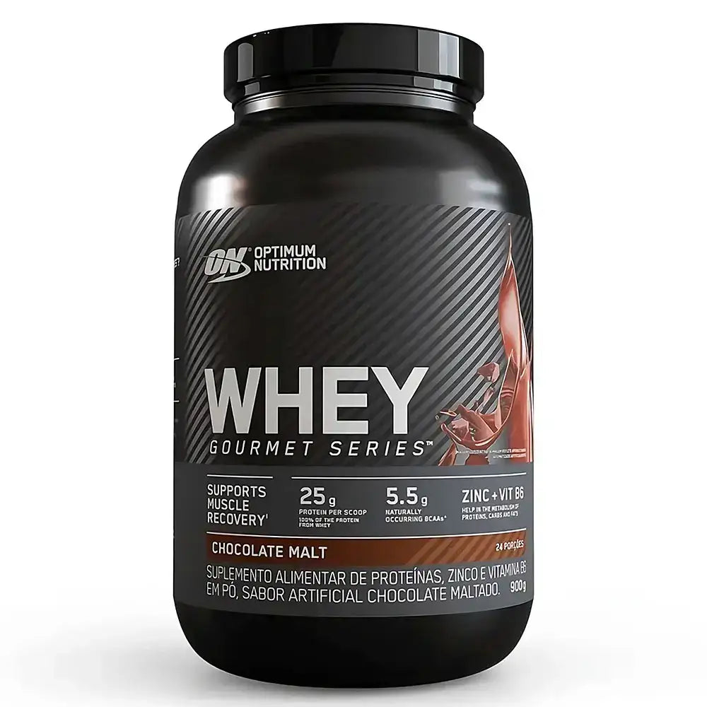 Whey Protein Gourmet Series sabor Chocolate Malt, suplemento de proteínas con zinc y vitamina B6 para recuperación muscular