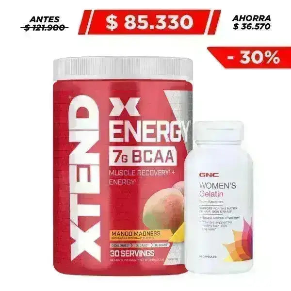 Xtend Energy 30 Serv + Women's Gelatin 60 Caps - Zona FIT