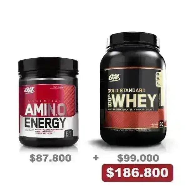 Oferta Gold Standard 100% Whey 2 lb + Amino Energy 65 Serv - Zona FIT