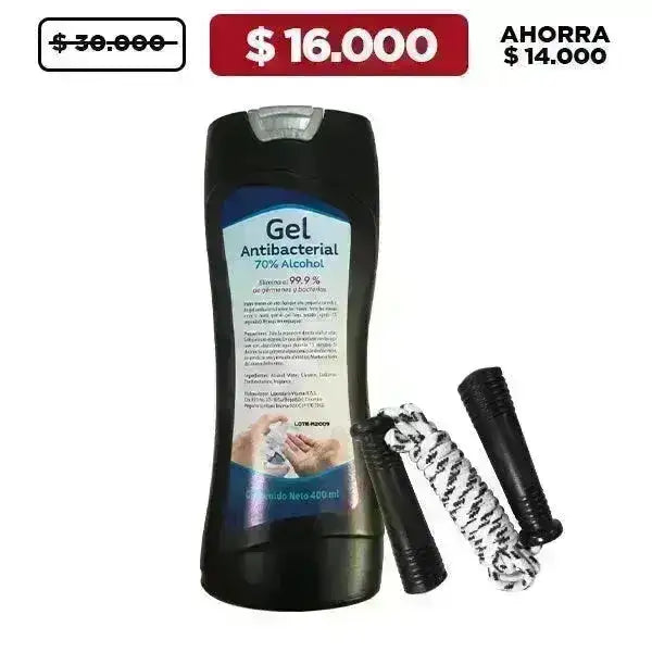 Gel Antibacterial 400 ml + Lazo para saltar - Zona FIT