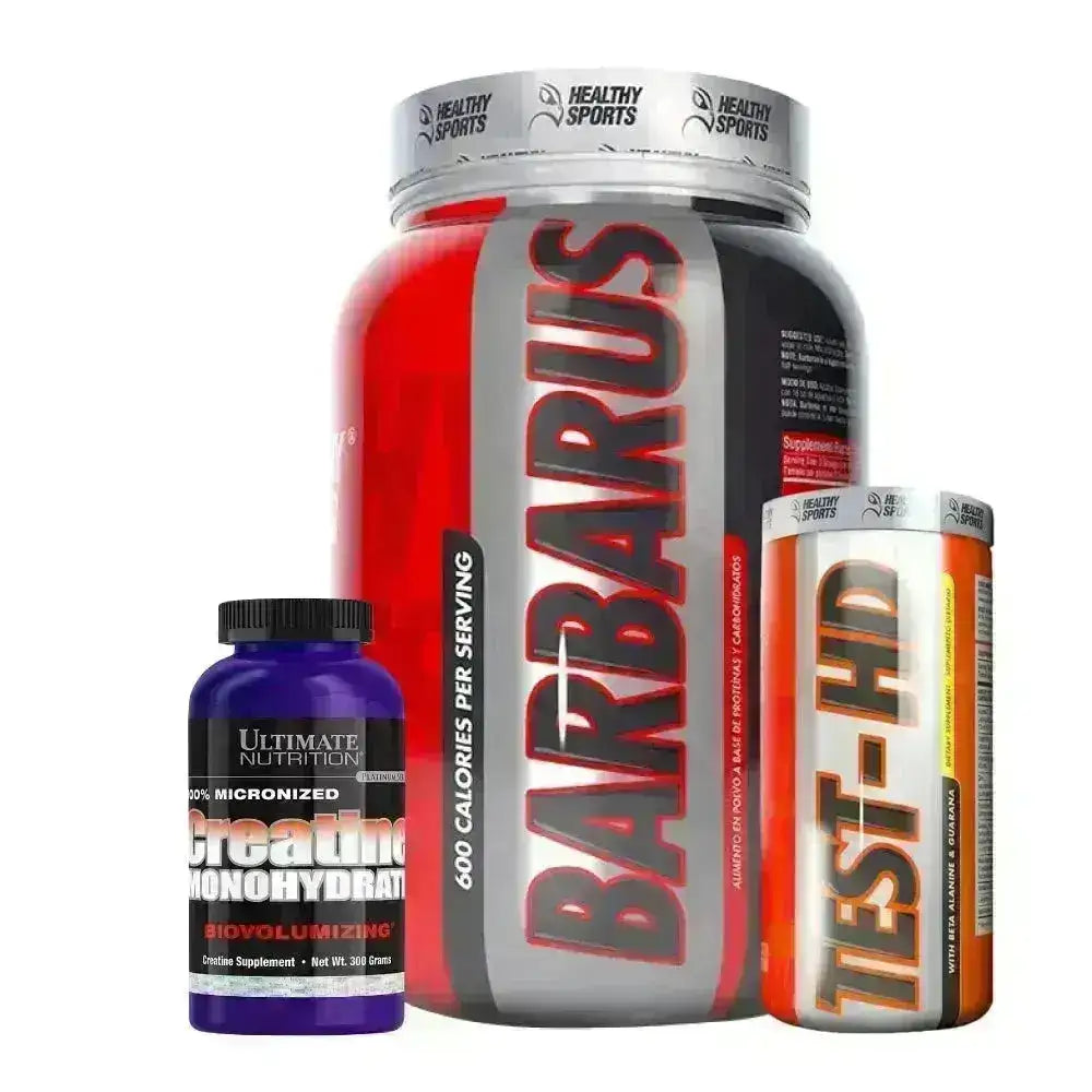 Barbarus 6 serv + Creatine 60 serv + Test HD 60 caps - Zona FIT