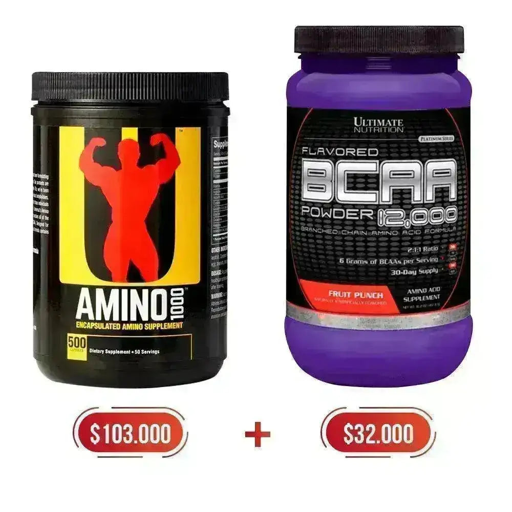 Oferta Amino 1000 500 Caps + Bcaa Powder 12000 30 Serv - Zona FIT