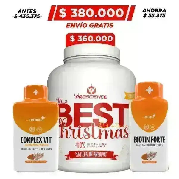Best Christmas 5 lb + Multivitamínico 100 caps + Biotin 50 caps - Zona FIT