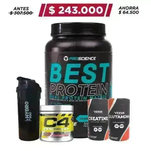 Best Protein 2 lb + C4 Original 30 serv. + Creatine 300 gr + Obsequio - Zona FIT