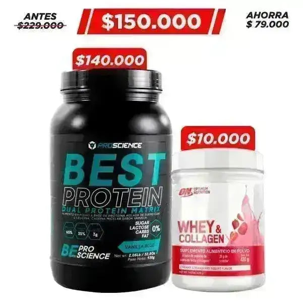Best Protein 2 lb + Whey Collagen 420 gr - Zona FIT