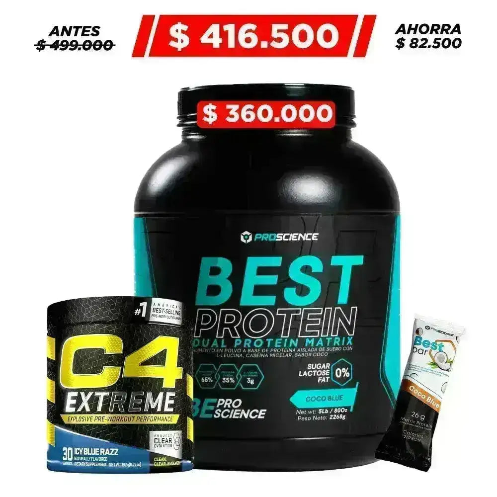 Best Protein 5 lb + C4 Extreme 30 serv + Obsequio - Zona FIT