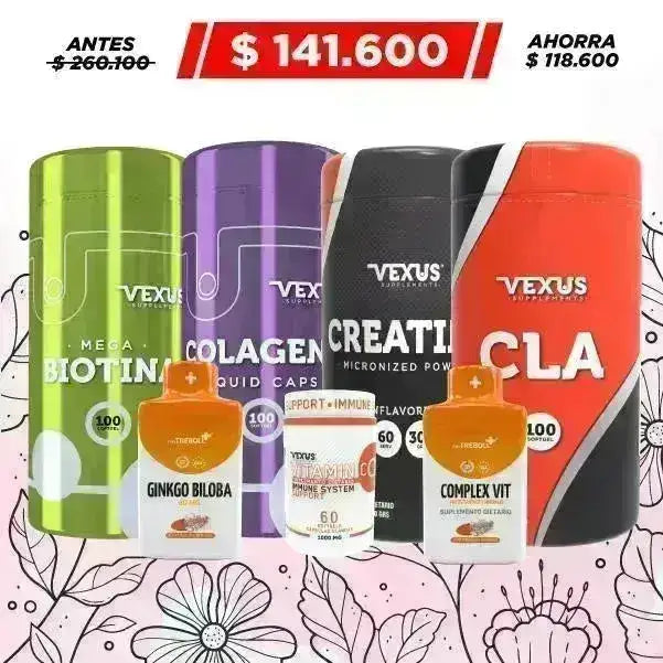 Creatine 300 gr + Colágeno 100 Caps + Multivitáminico 100 Caps - Zona FIT