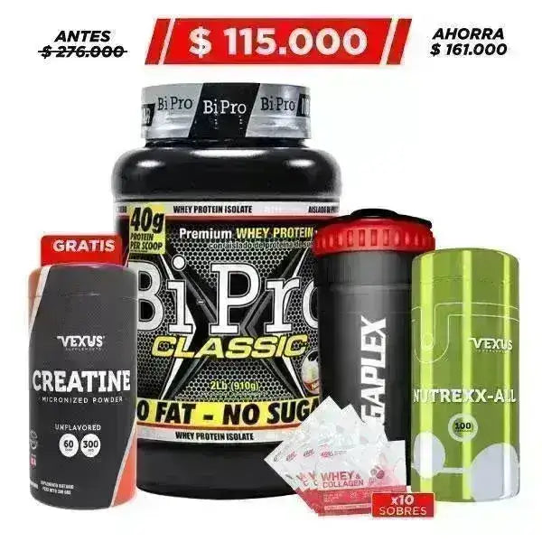 Bi Pro 908 gr + Creatine 300 gr + Multivitamínico 100 caps - Zona FIT