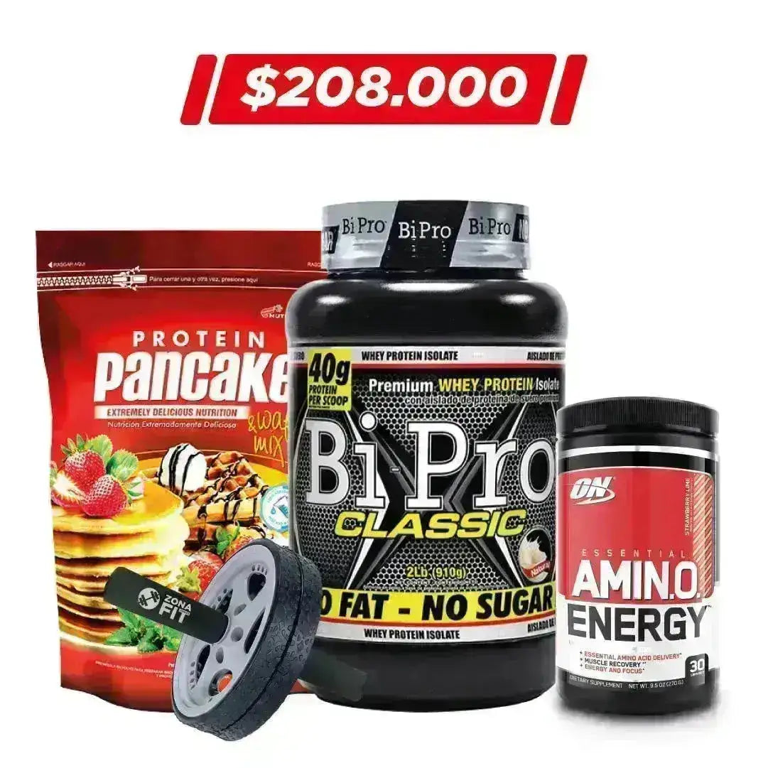 BiPro 2 lb + Amino Energy 30 serv + Proteín Pancake + Obsequio - Zona FIT