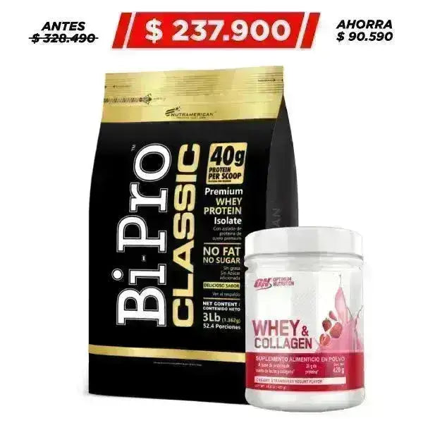 BiPro 3 lb + Whey Collagen 420 gr - Zona FIT
