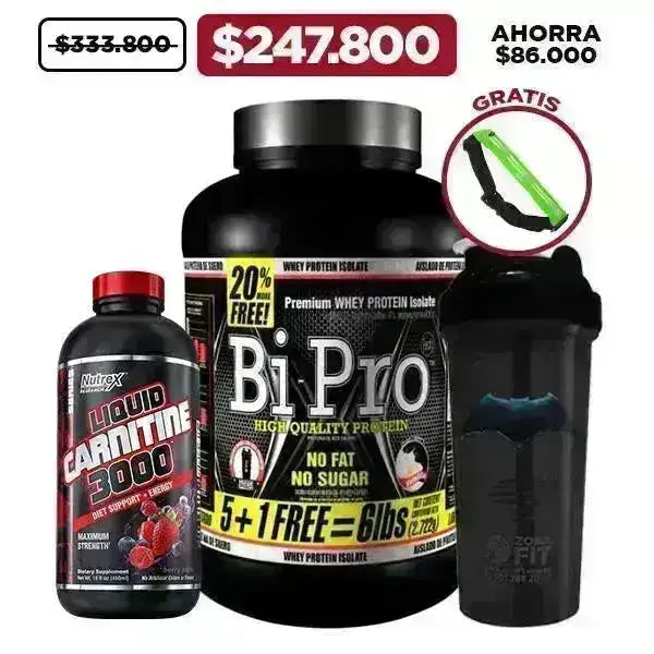 Bi Pro 6 lb + L-Carnitine 3000 + Obsequios - Zona FIT